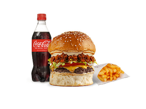 Halz MENU (1 Halz Burger + 1 Fries + 1 ədəd Coca-Cola və ya 1 ədəd Limonad)